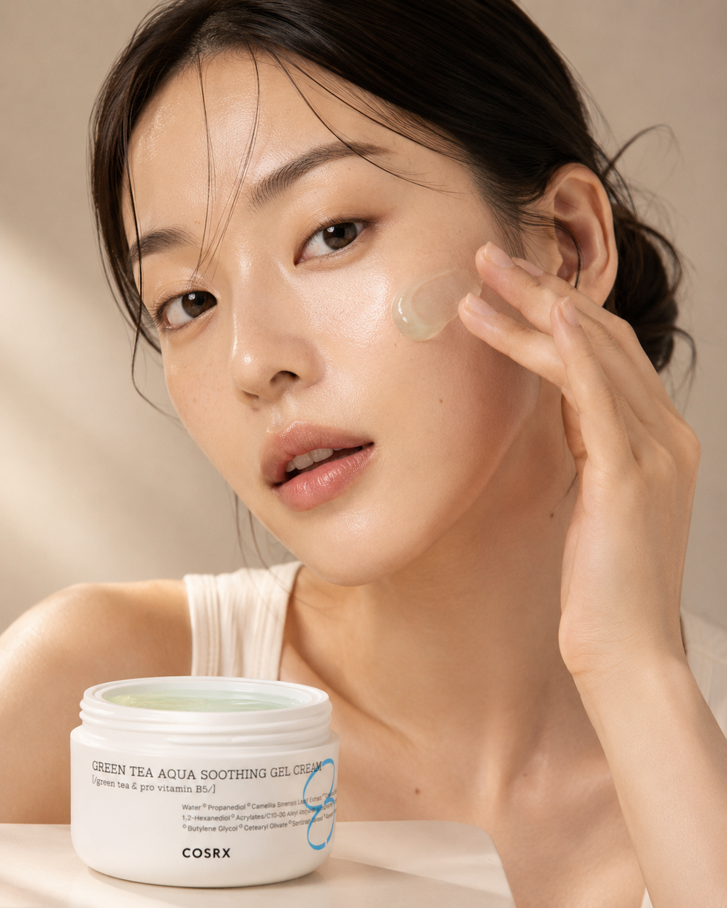 Crème Gel Hydratante au Thé Vert-COSRX Green Tea Aqua Soothing Gel Cream